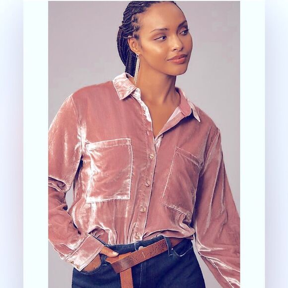 PILCRO
The Hadley Relaxed Buttondown Shirt :
Velvet Edition; Size 4 - Picture 3 of 11